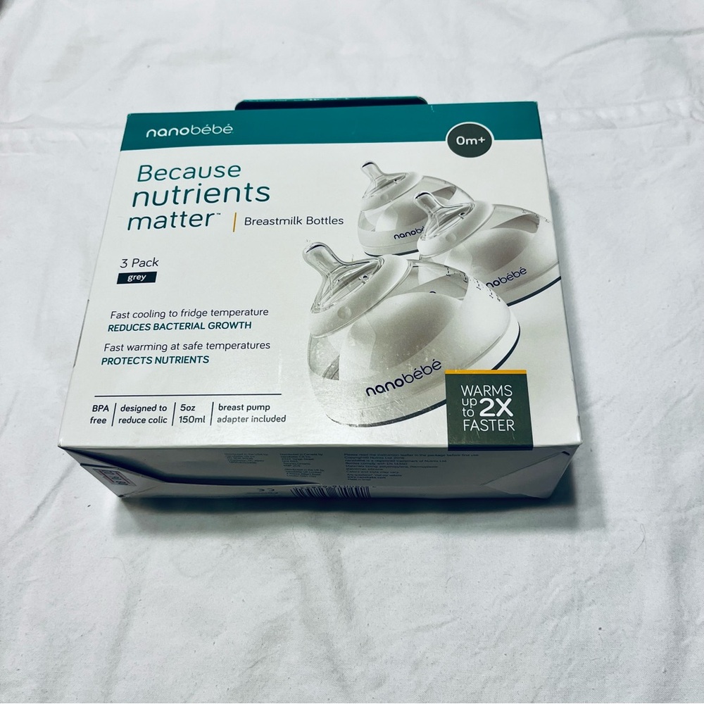 Nanobébé Breastmilk Bottles 3 Pack NEW